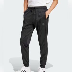 NWT Adidas Tricot Three Stripe Regular Tapered Full Length Jogger SZ L Black